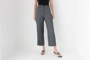 90s Grey Woven Relaxed Trousers