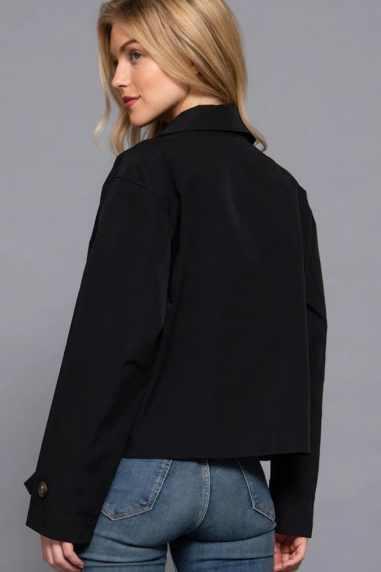 Active USA | Double Breasted Short Trench Jacket