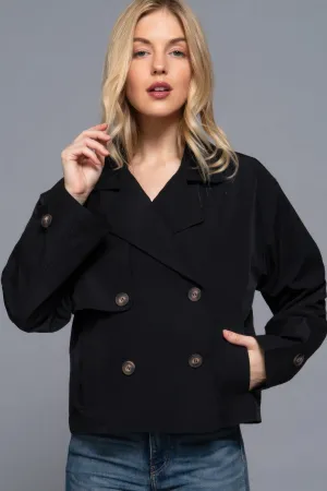 Active USA | Double Breasted Short Trench Jacket