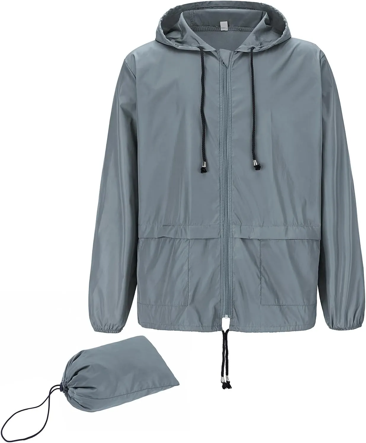 American Trends Raincoat for Men Waterproof with Hood Mens Rain Jacket Windbreaker Jackets Rain Coat