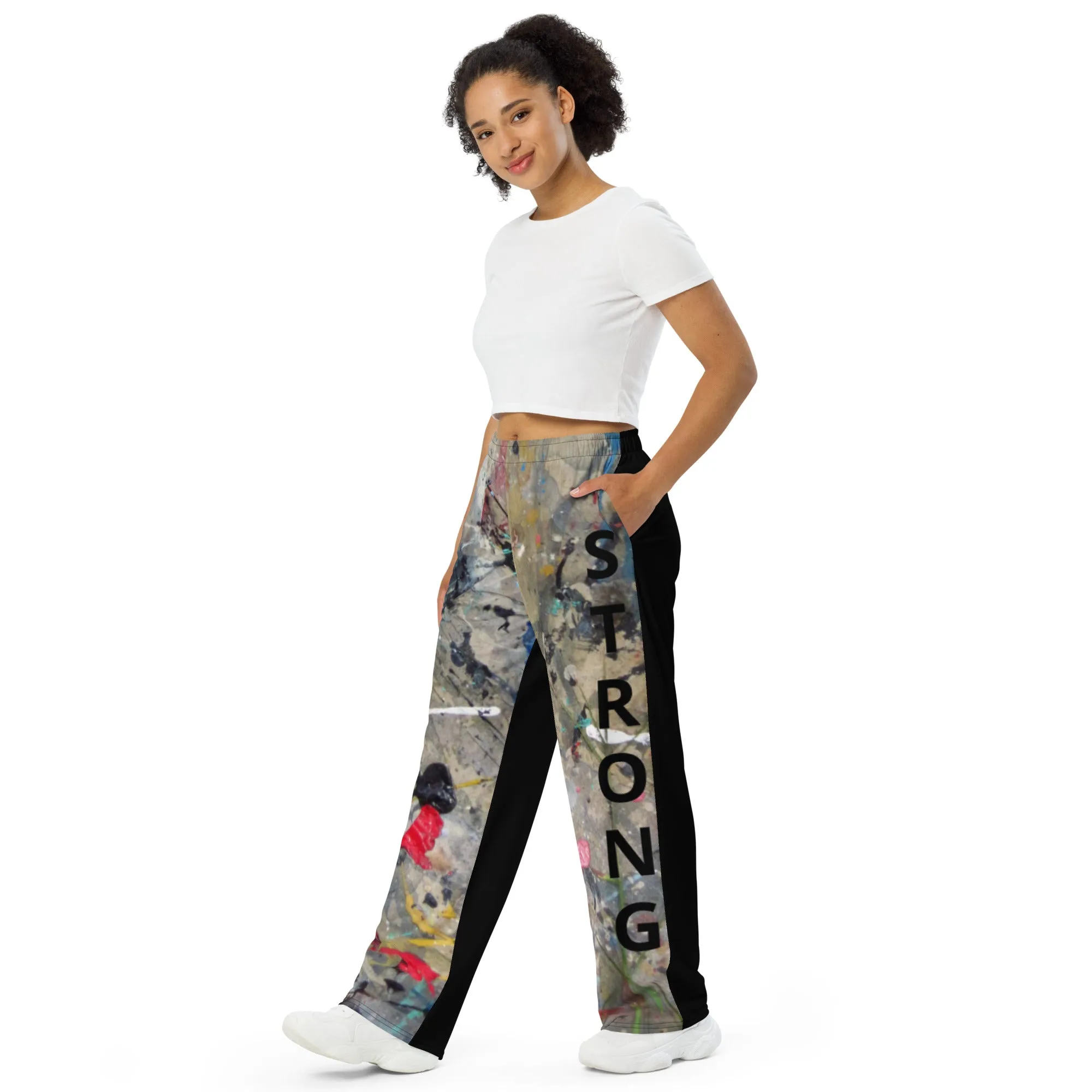 Art unisex wide-leg pants