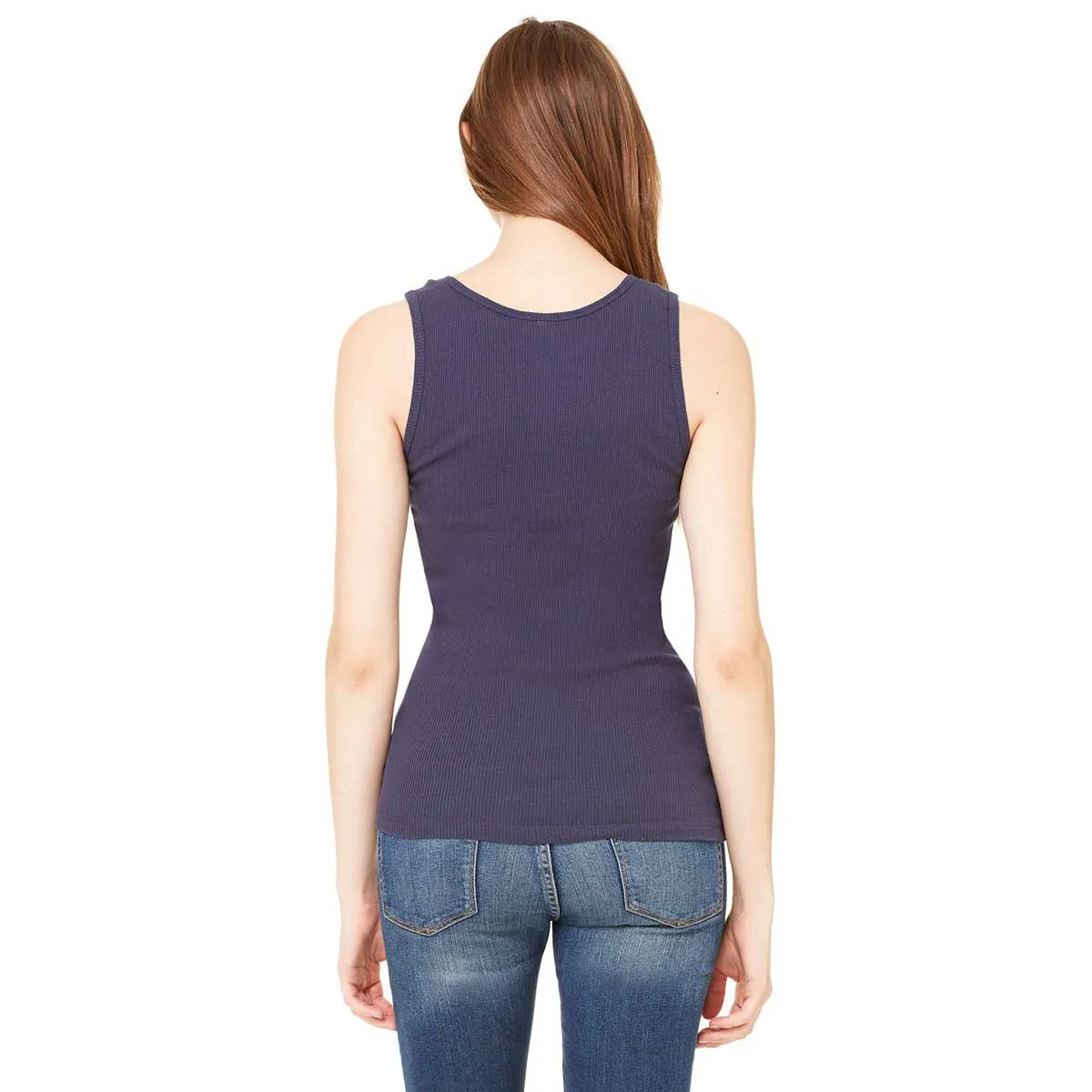 Bella   Canvas Women's Navy 2x1 Rib Tank