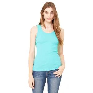 Bella   Canvas Women's Teal 2x1 Rib Tank