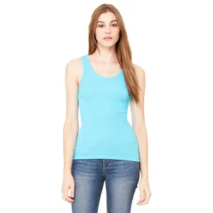 Bella   Canvas Women's Turquoise 2x1 Rib Tank