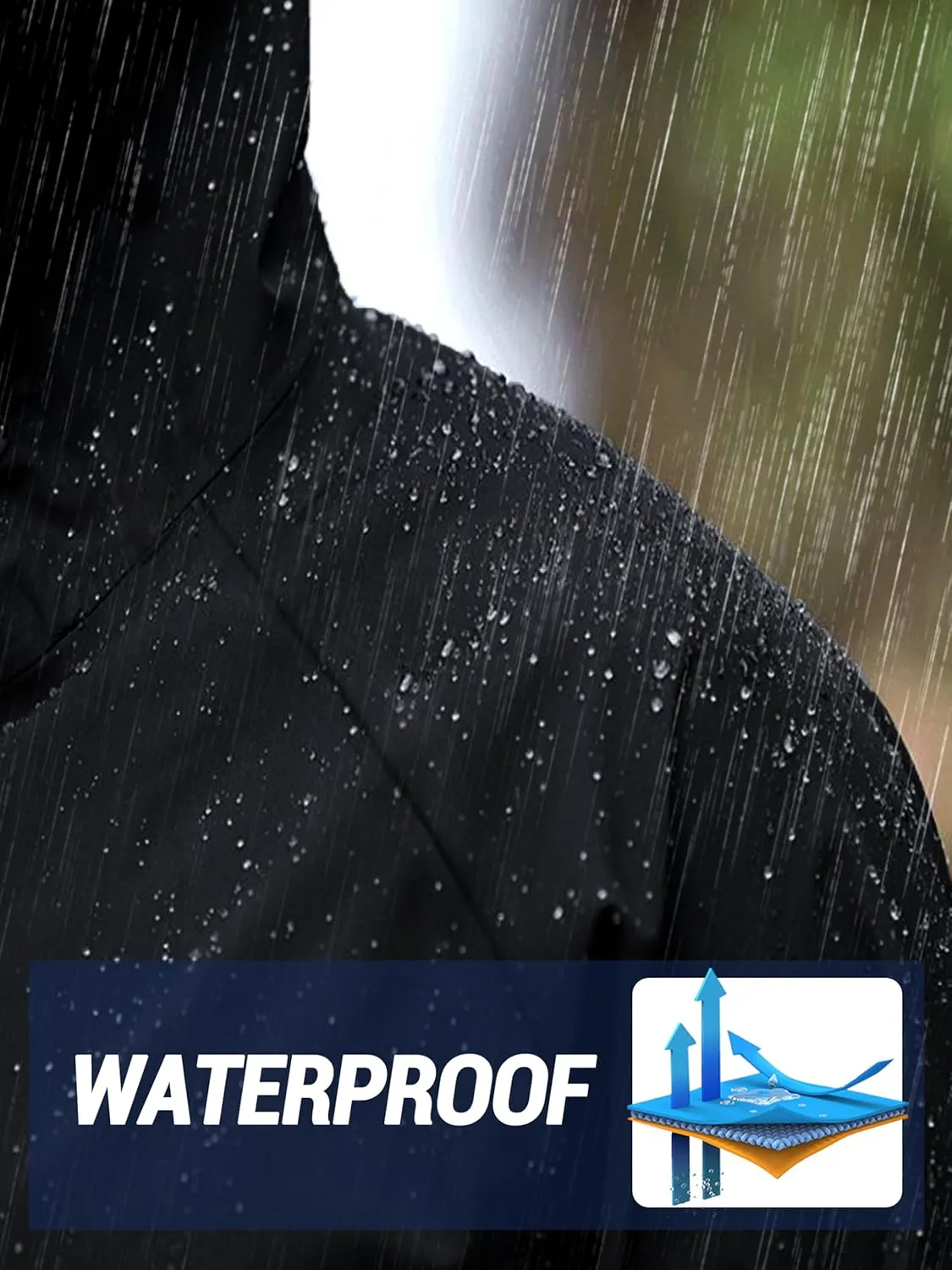 Bloggerlove Packable Rain Jacket Women Raincoat Waterproof Windbreaker Climbing Outdoor Hooded Trench Coats S-XXL