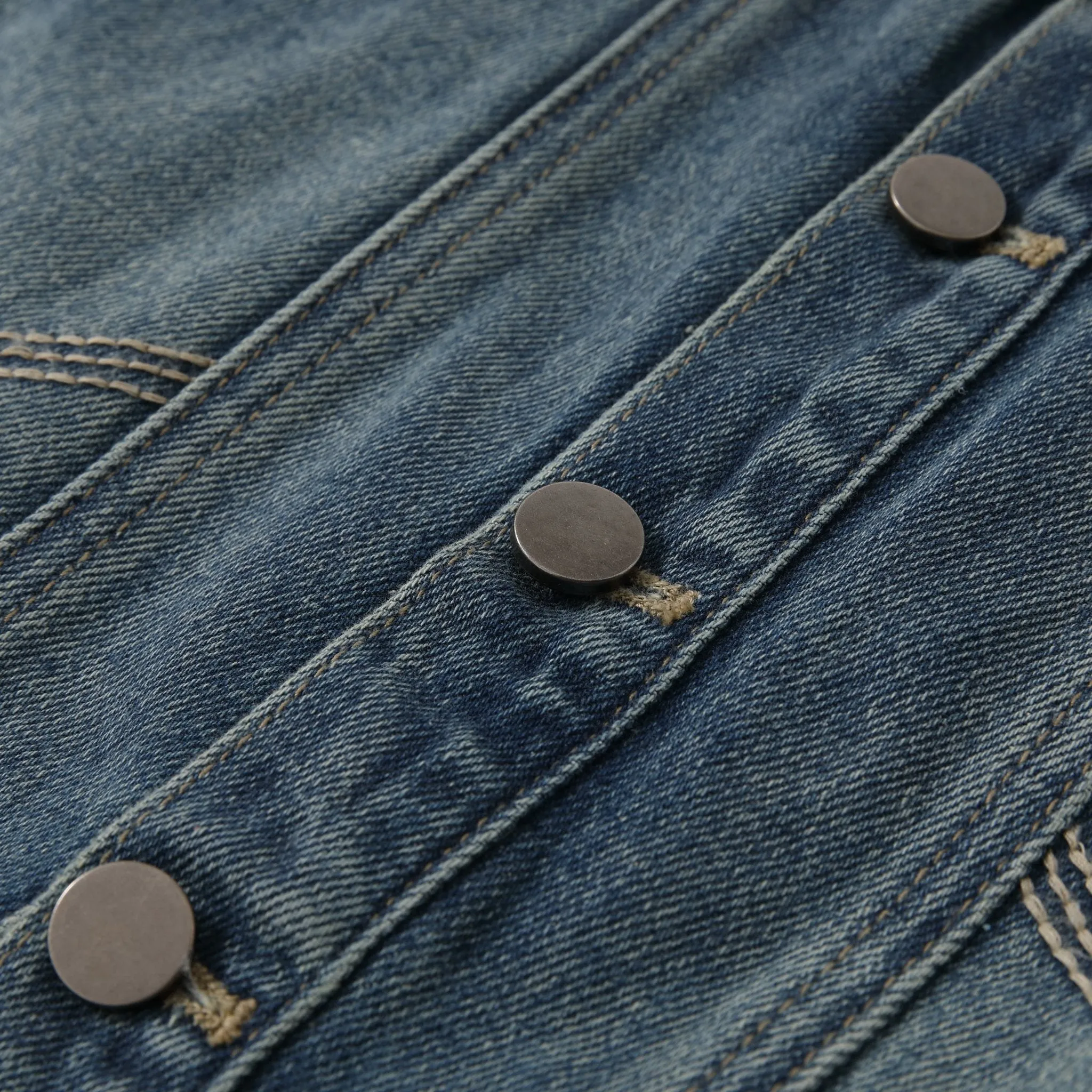 Blue Retro Washed Jean Jacket