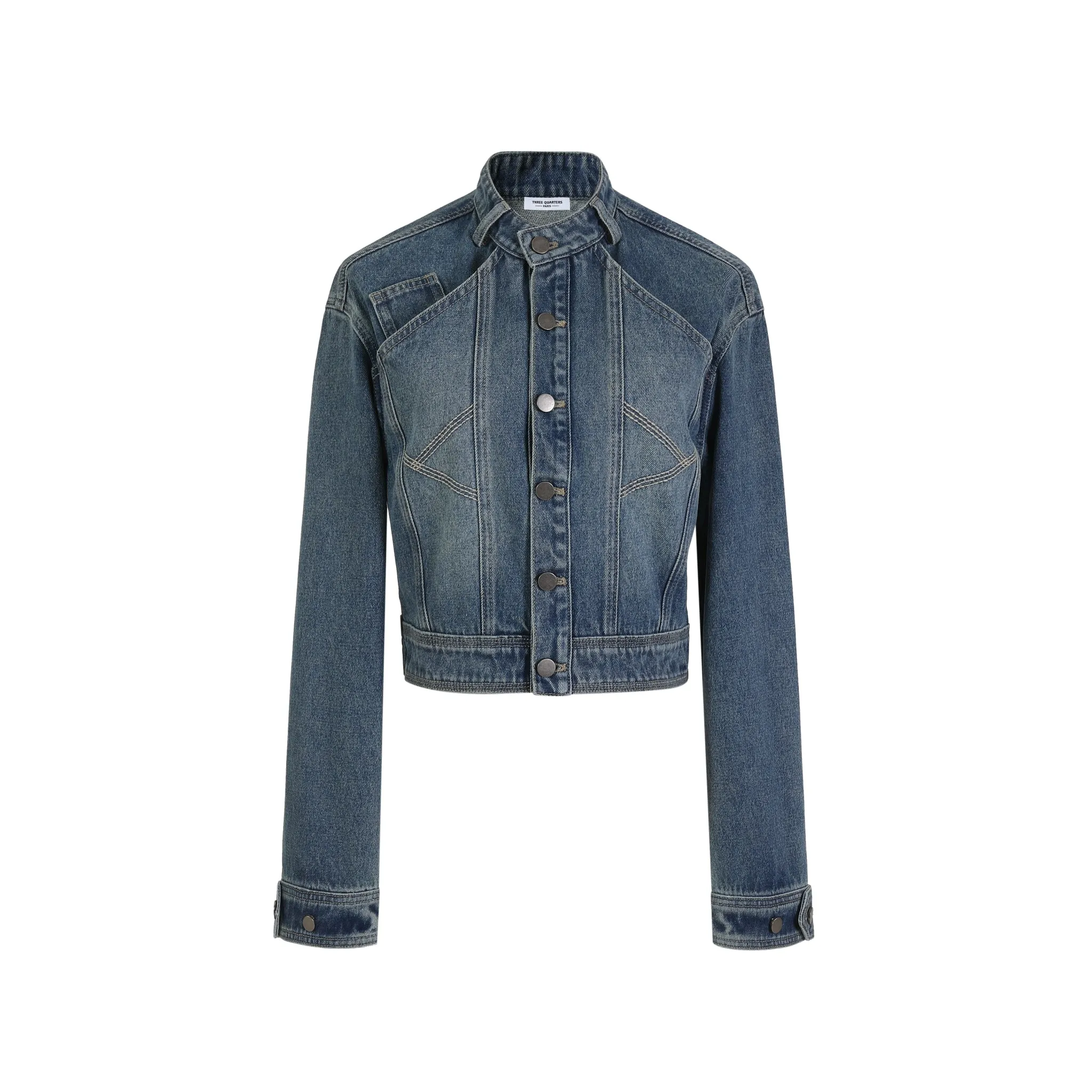 Blue Retro Washed Jean Jacket