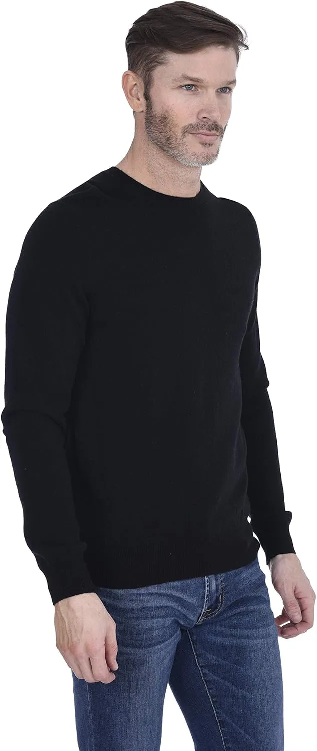 Cashmeren Men's Basic Crewneck Sweater 100% Pure Cashmere Long Sleeve Round Neck Pullover