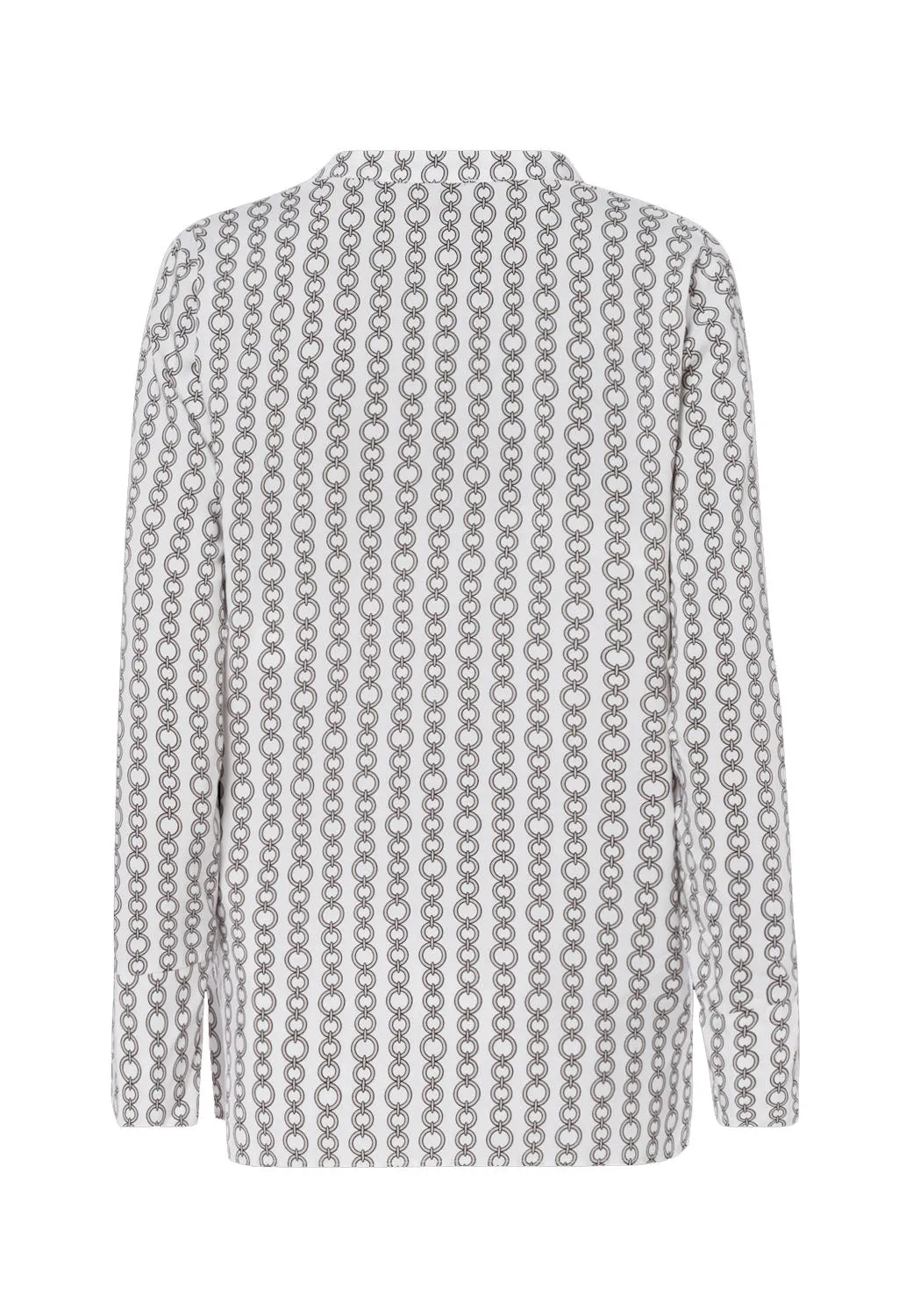 CHAIN PRINT BLOUSE OFF WHITE