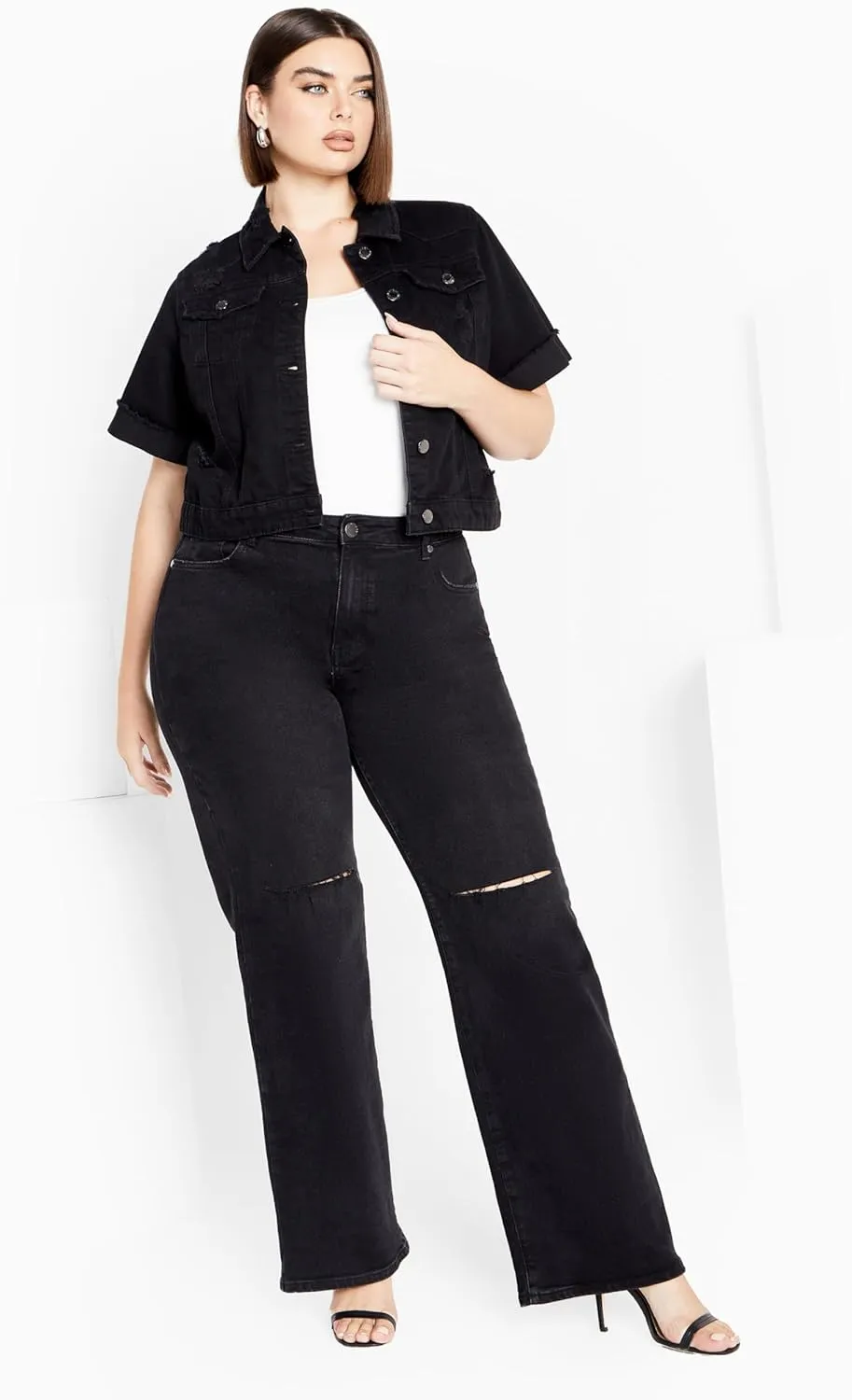 City Chic Plus Size Jacket, Ariadne Denim Jacket