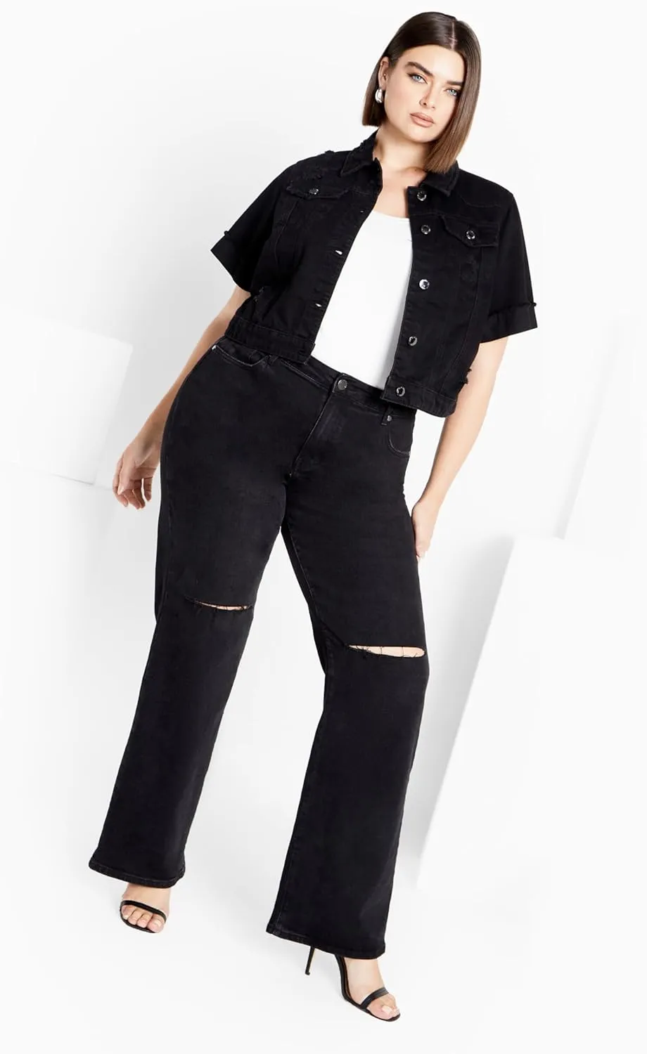 City Chic Plus Size Jacket, Ariadne Denim Jacket