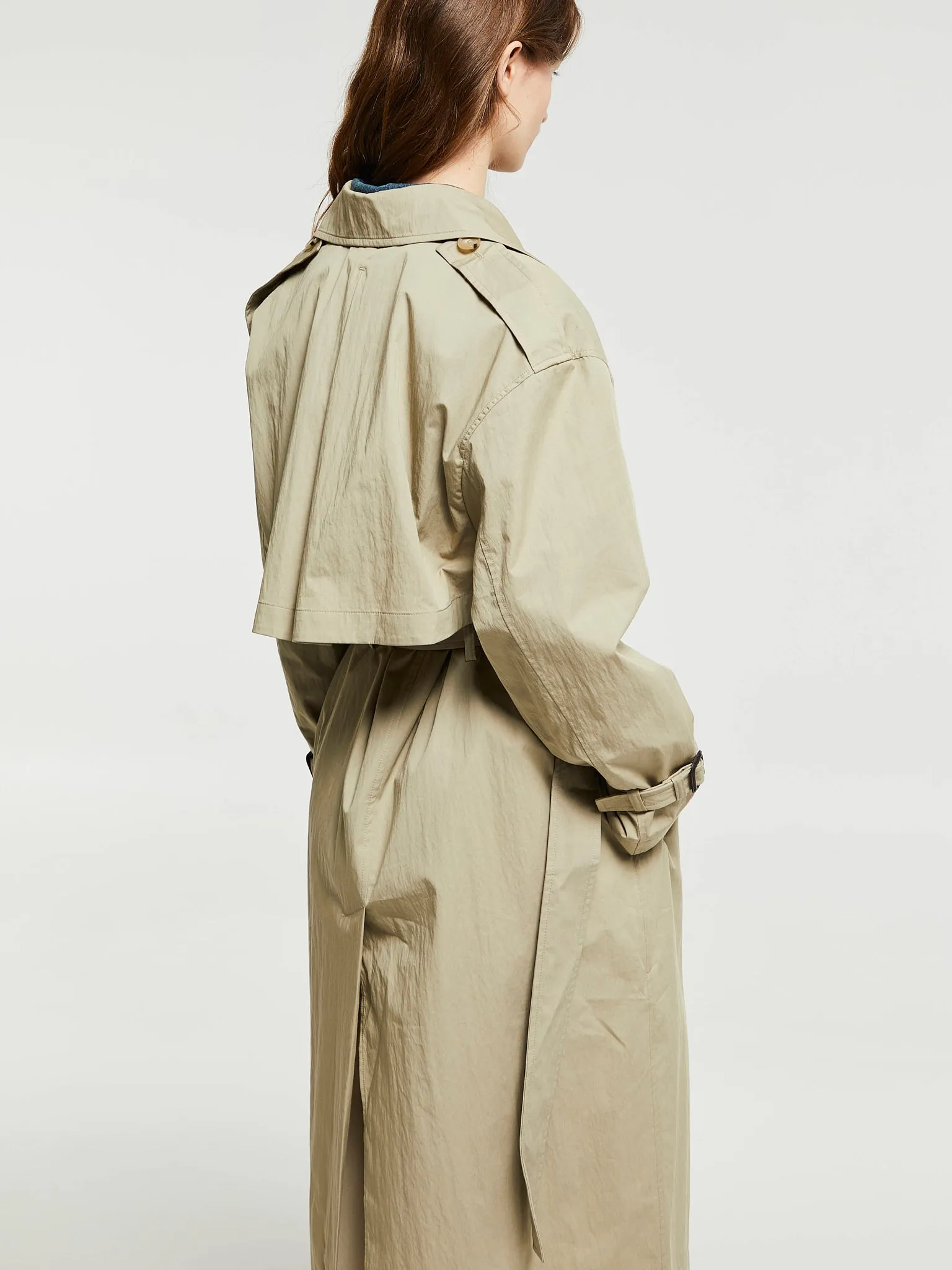 Crisp Summer Trench Coat in Clay