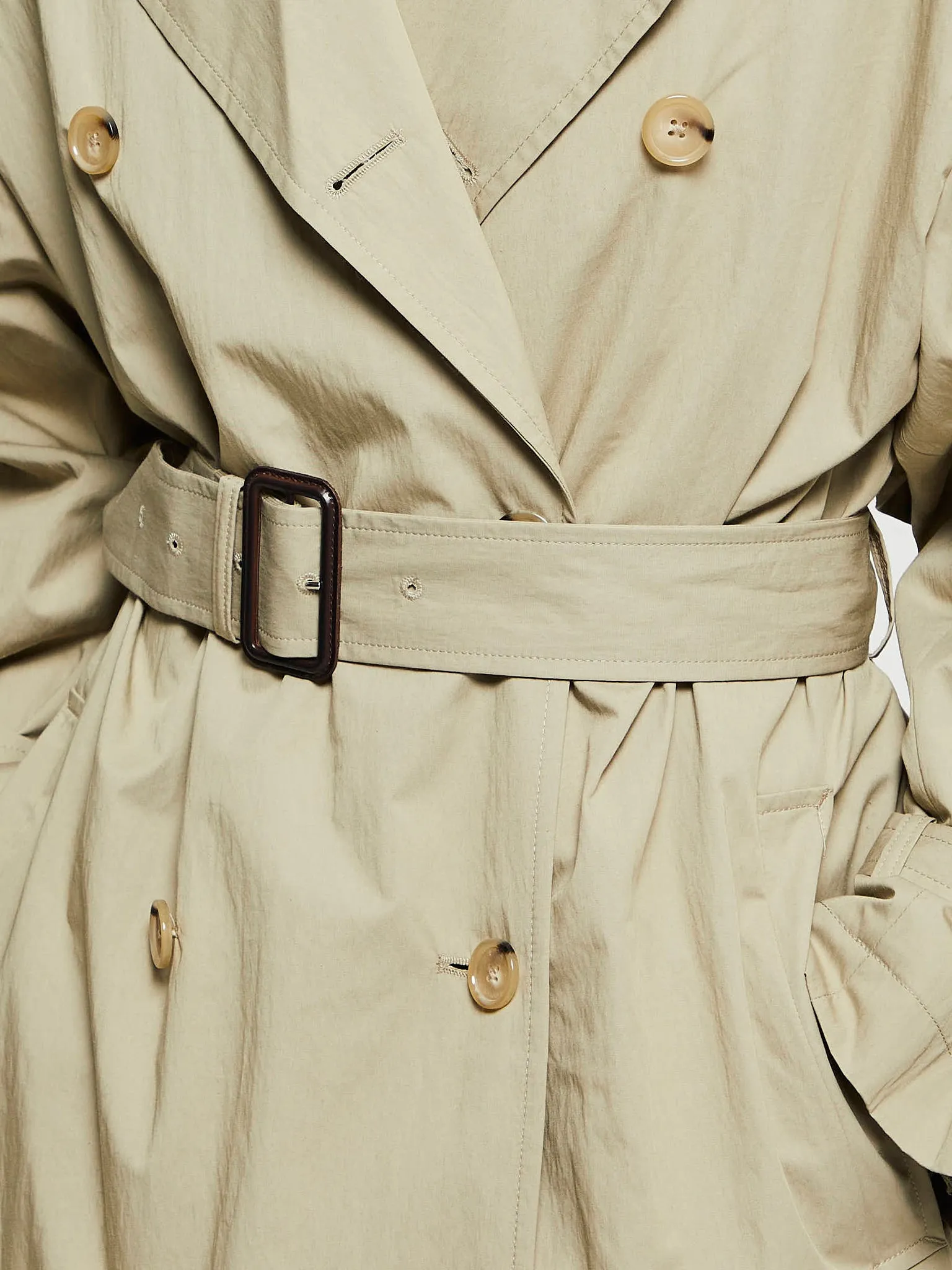 Crisp Summer Trench Coat in Clay