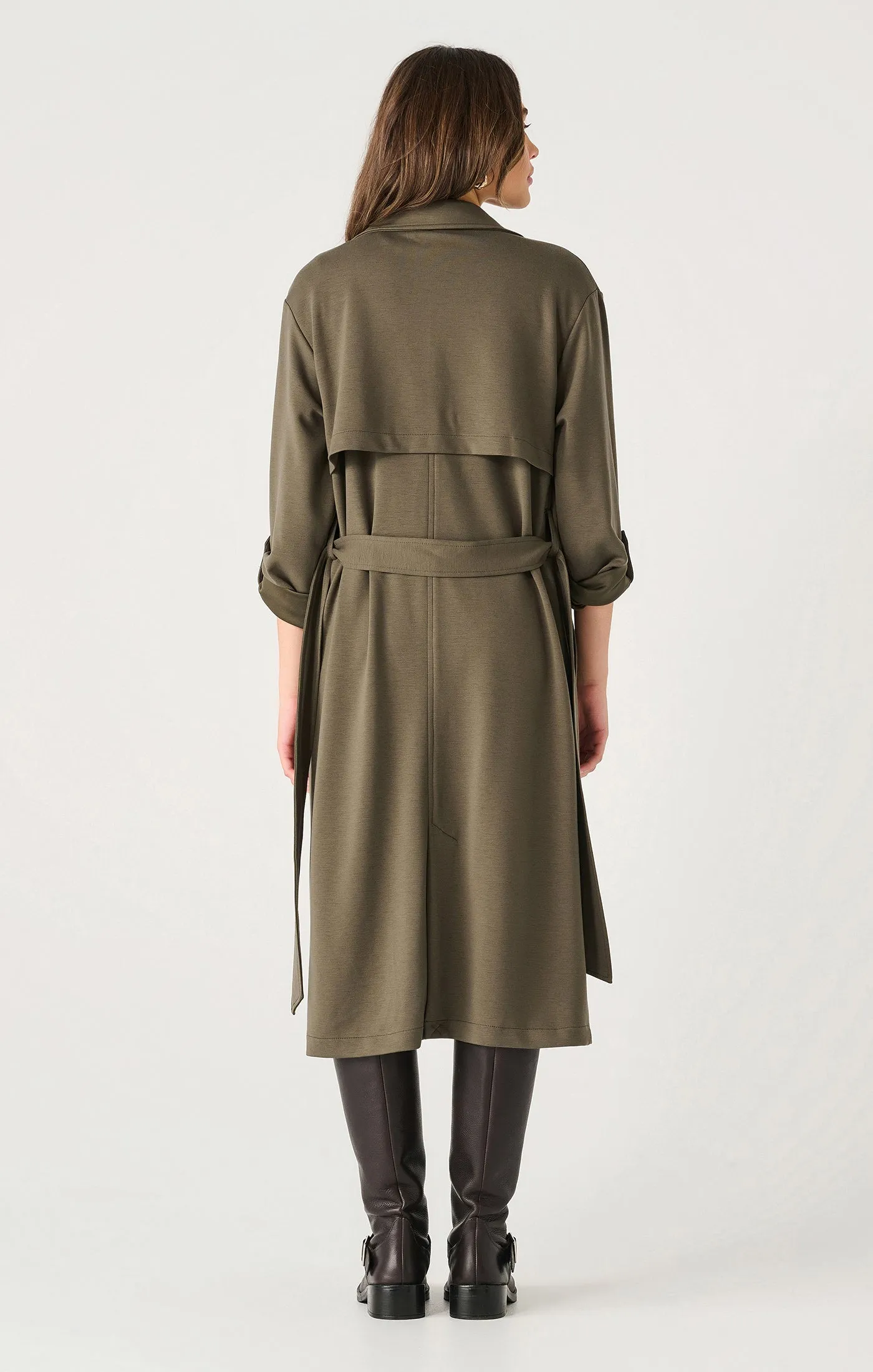 Dex Double Breatsed Knit Trench