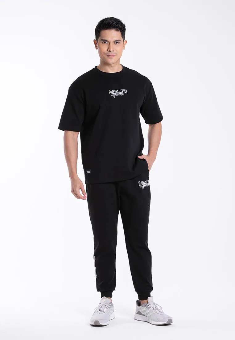 Forest Premium Weight Air-Cotton 240gsm Oversized Round Neck Tee Men / Long Pants | Baju T Shirt Lelaki - 23940 / 10792