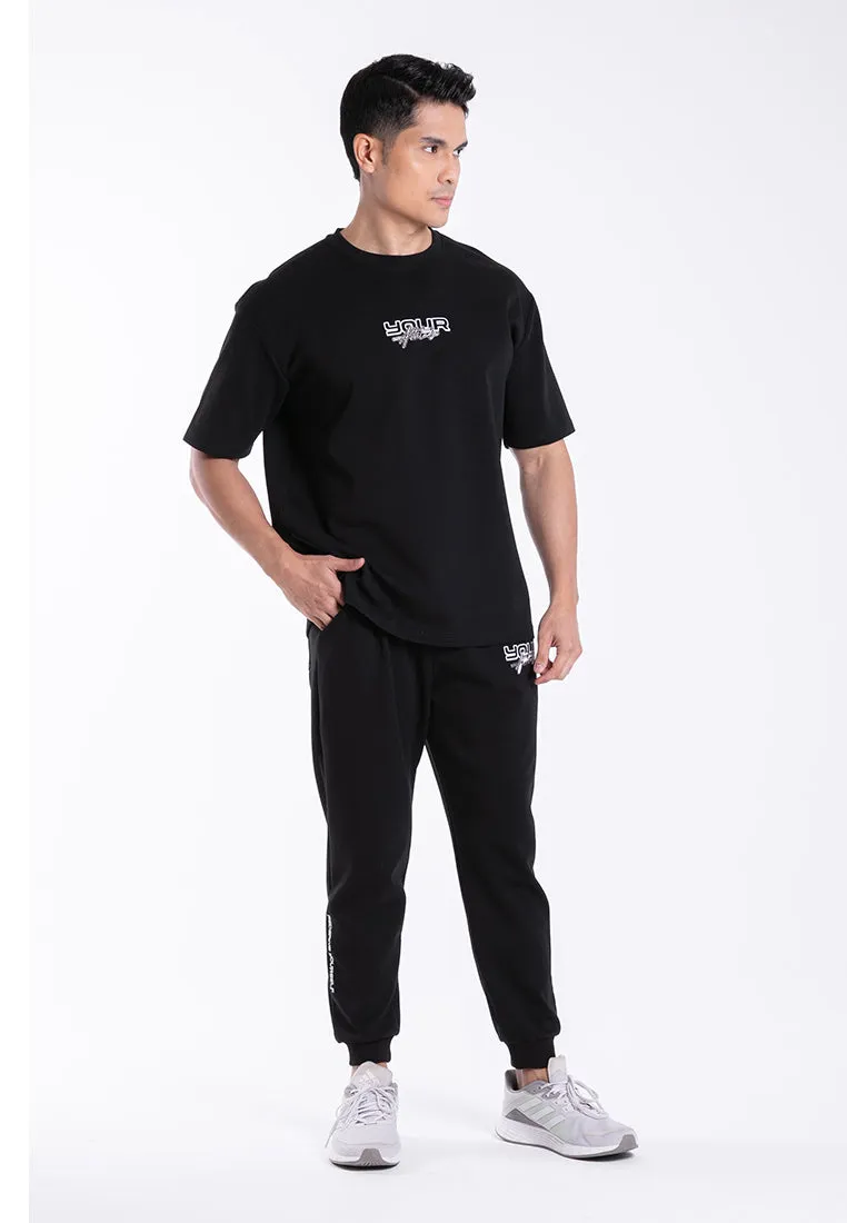 Forest Premium Weight Air-Cotton 240gsm Oversized Round Neck Tee Men / Long Pants | Baju T Shirt Lelaki - 23940 / 10792