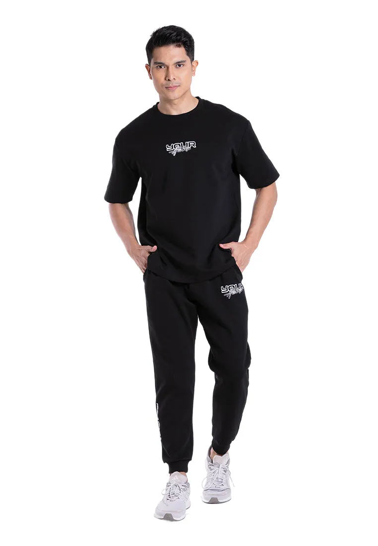 Forest Premium Weight Air-Cotton 240gsm Oversized Round Neck Tee Men / Long Pants | Baju T Shirt Lelaki - 23940 / 10792