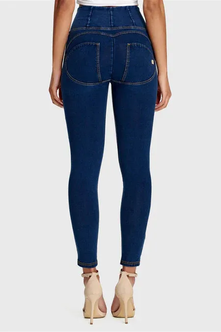 Freddy Denim Blue WR.UP push up Superskinny High Waist Jeggings With Yellow Stitching- WRUP2HHC002ORG J0Y