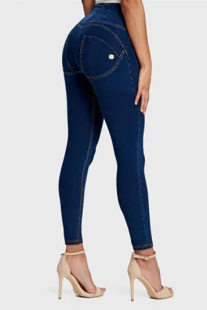 Freddy Denim Blue WR.UP push up Superskinny High Waist Jeggings With Yellow Stitching- WRUP2HHC002ORG J0Y