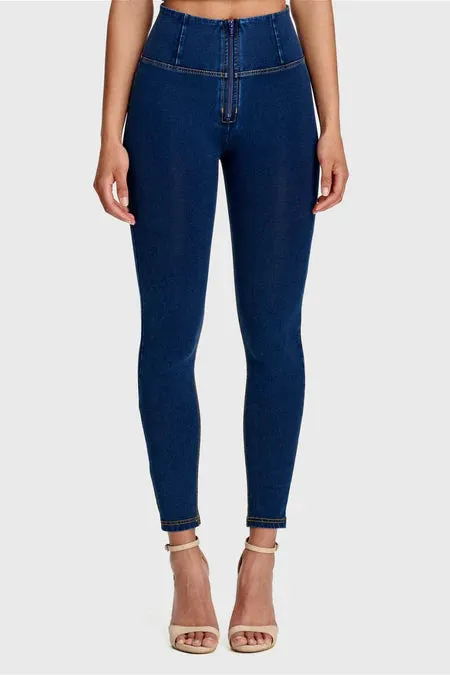 Freddy Denim Blue WR.UP push up Superskinny High Waist Jeggings With Yellow Stitching- WRUP2HHC002ORG J0Y