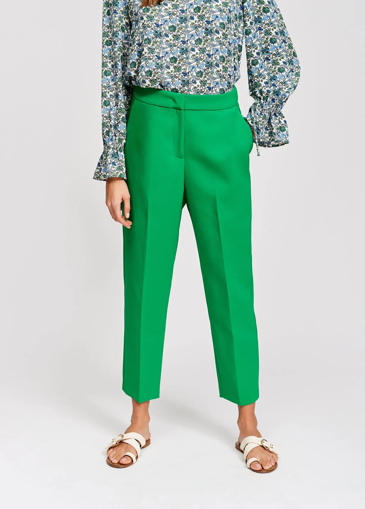 Green classic tailored trousers