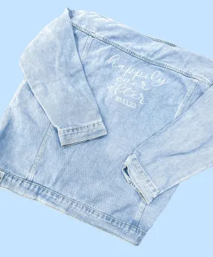 Happily Ever After Oversized Bridal Jean Jacket