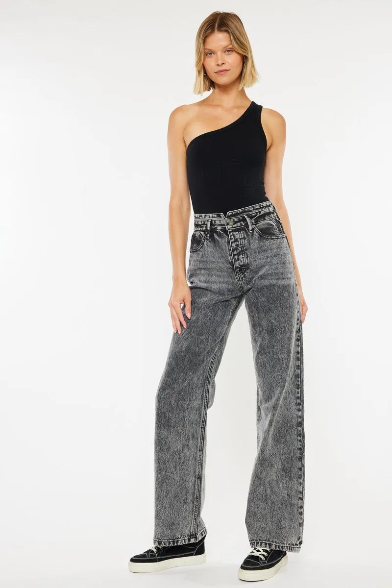 Kancan Ingrid High Rise Wide Leg Flare