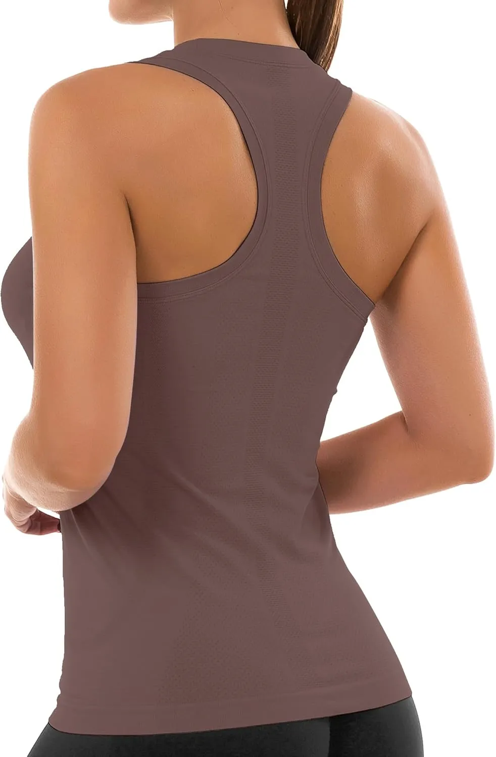 MathCat Workout Tops for Women Seamless Basic Sleeveless Muscle Tank Tops Racerback Athletic Yoga Running Daily Shirts