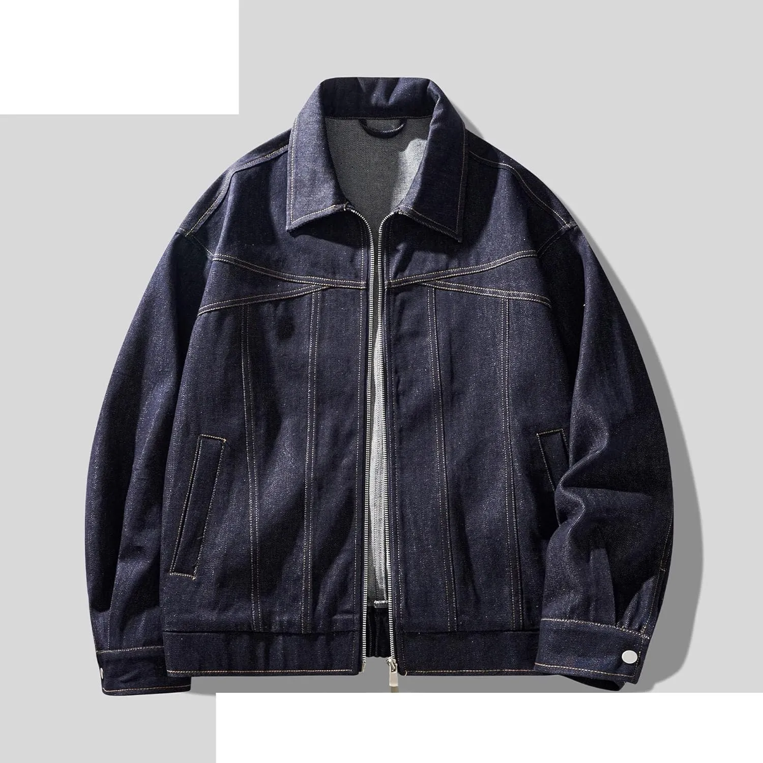 Men's Denim Jacket American Retro Spring Autumn Casual Coat