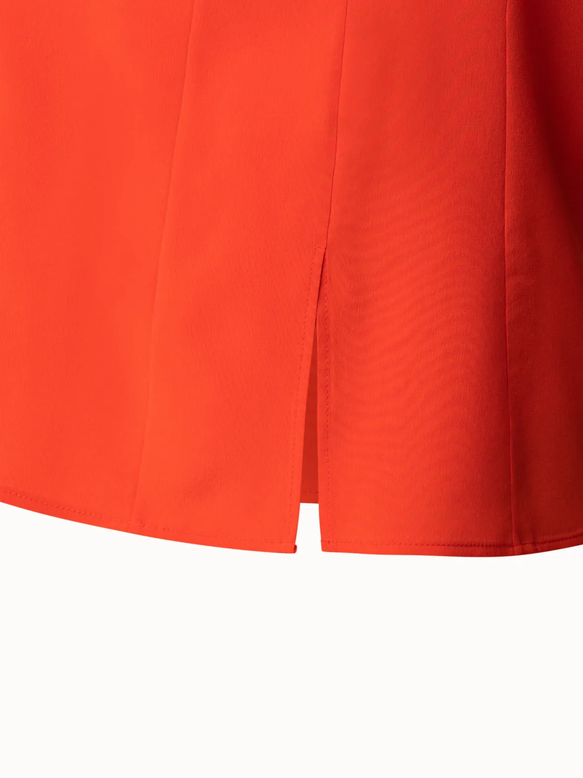 Mock Neck Silk Crêpe Blouse