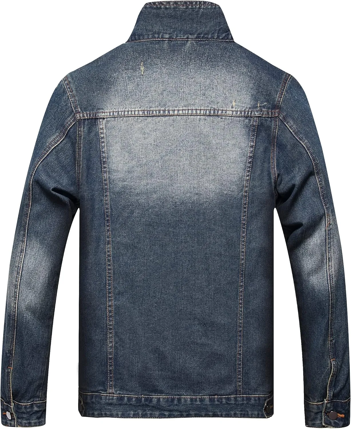 QIMYUM Jean Jacket For Men, Distressed Slim Denim Jacket