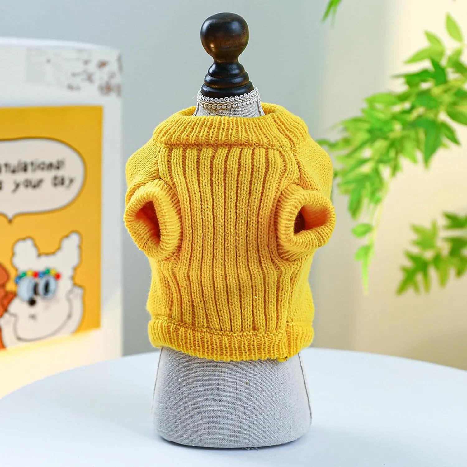 Small Dog Sweaters Cute Dinosaur Pullover Sweater Winter Comfortable Soft Clothes for Small Dogs Boy Girl Cat Cold Weather Warm Knitwear Sweatshirt Christmas Pet Puppy Kitten Shirts