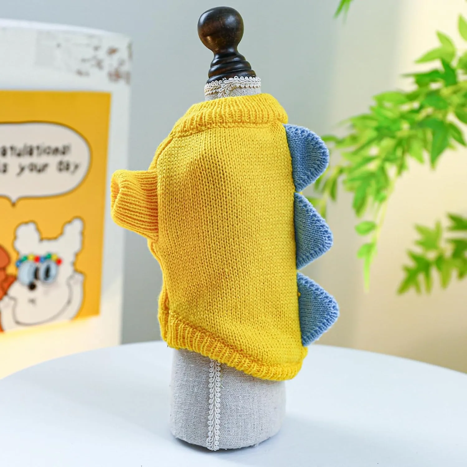 Small Dog Sweaters Cute Dinosaur Pullover Sweater Winter Comfortable Soft Clothes for Small Dogs Boy Girl Cat Cold Weather Warm Knitwear Sweatshirt Christmas Pet Puppy Kitten Shirts