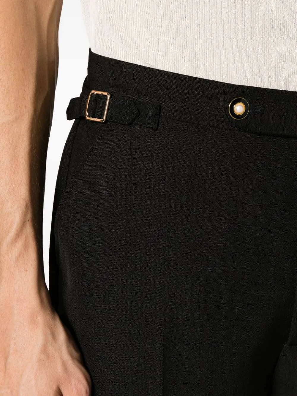 tailored straight-leg trousers
