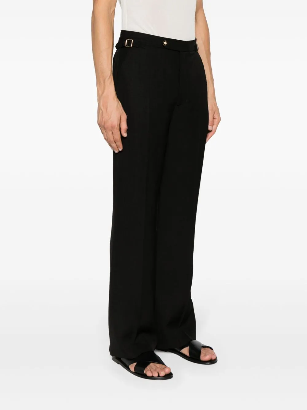tailored straight-leg trousers