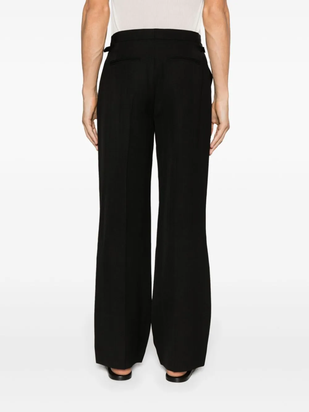 tailored straight-leg trousers