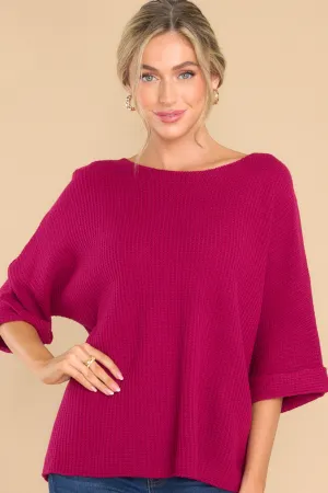 Totally Trendy Magenta Pink Sweater Top