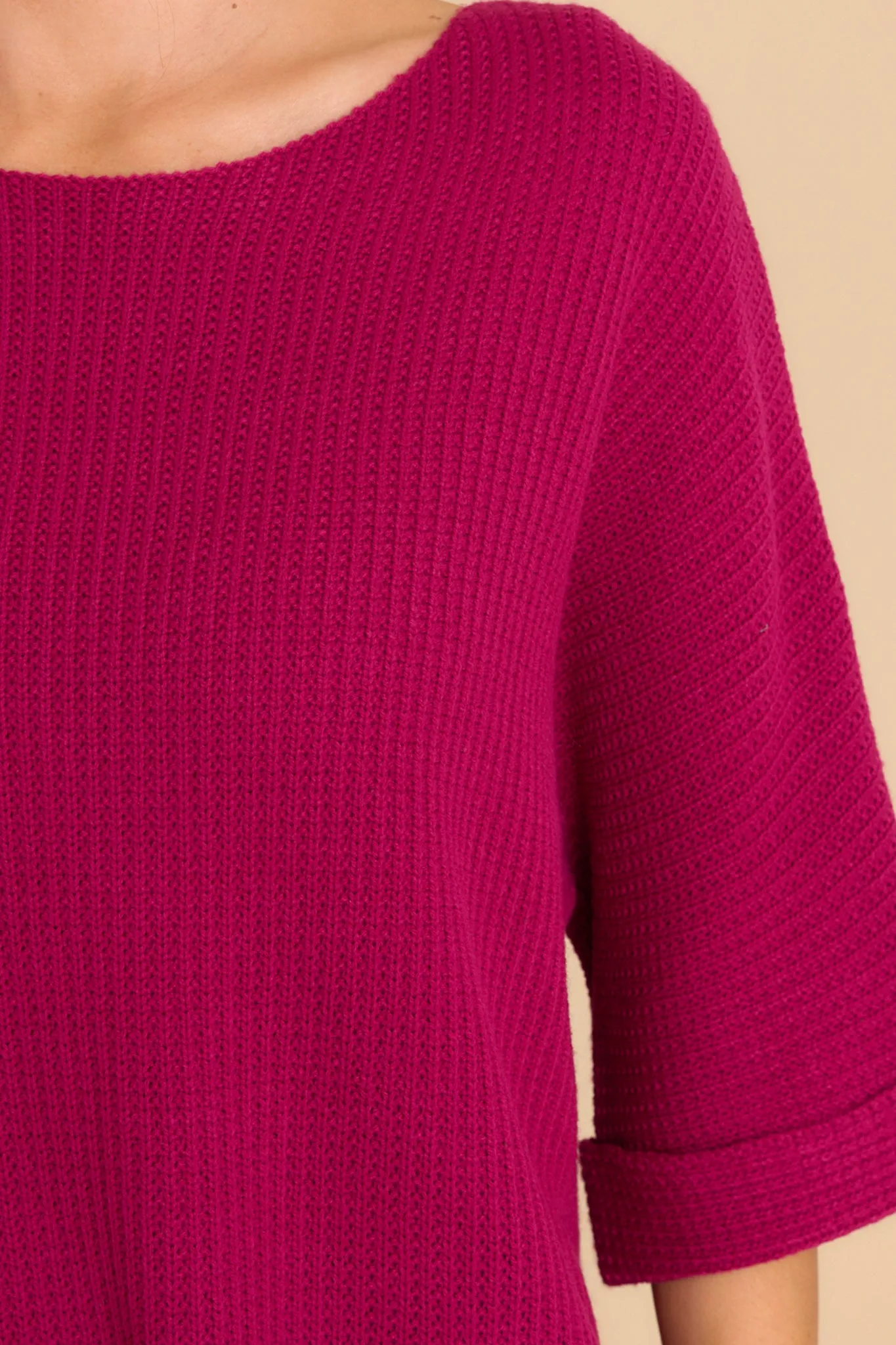 Totally Trendy Magenta Pink Sweater Top