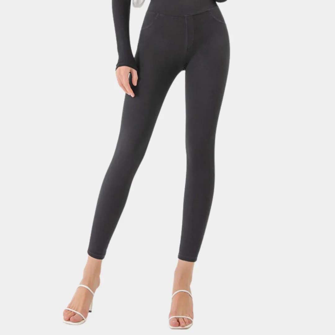 Uma Broek | Slim-fit Dames Denim Look Leggings