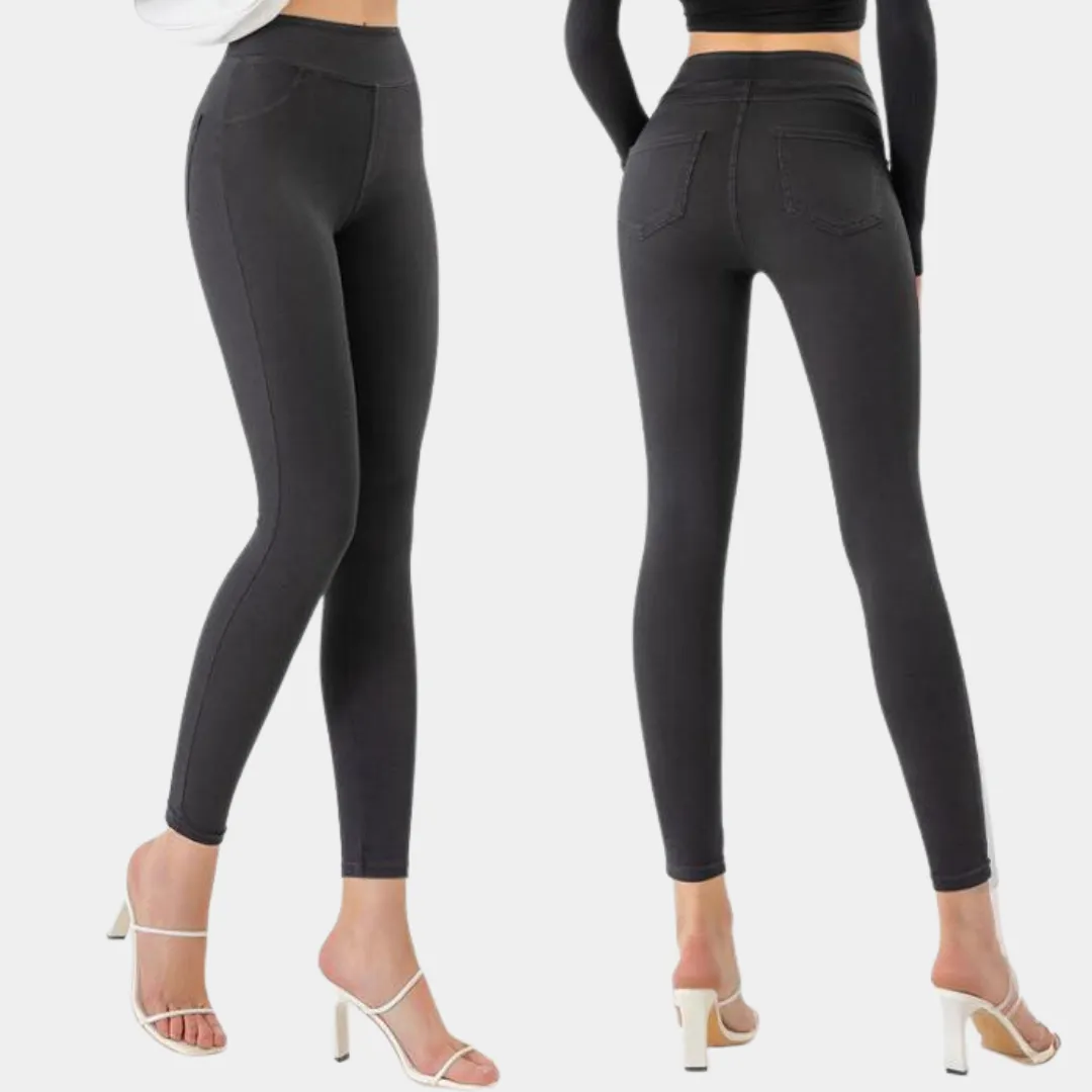 Uma Broek | Slim-fit Dames Denim Look Leggings