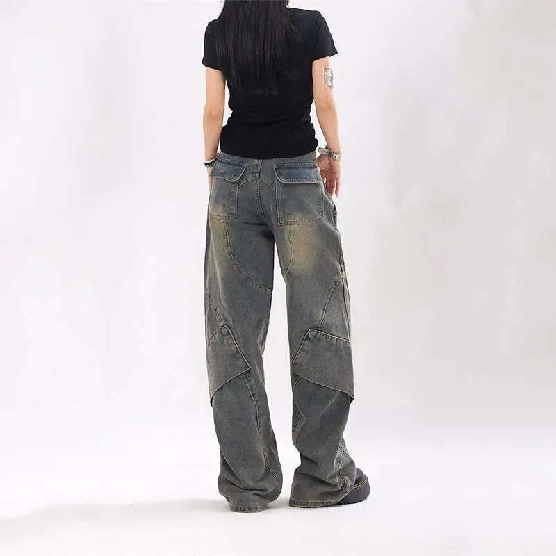 Washed Baggy Punk Casual Denim Jean